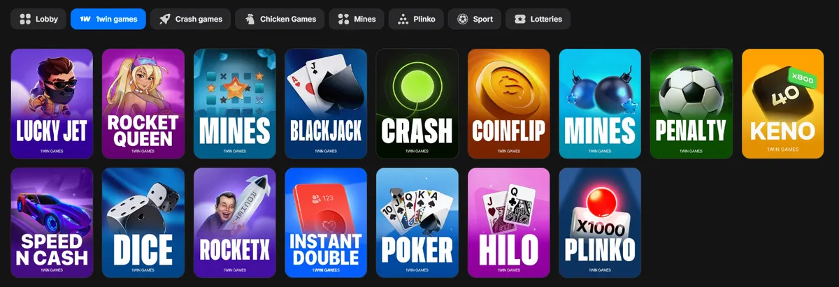 1WIN Blackjack oyunu